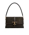 Tod's Mini T Timeless Suede Shoulder Bag In Brown