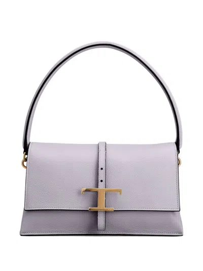 Tod's T Timeless Flap Shoulder Bag In Purple