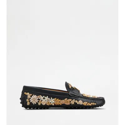 Tod's T Timeless Gommino Driving Shoes In Leather In Multi