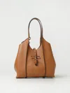 Tod's Kenia Grained Leather T Timeless Bag In Brown