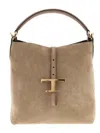 Tod's T Mini Bucket Bag Adjustable Strap Top Handle In Brown