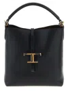 Tod's T Timeless Bucket Bag In Leather Mini In Black