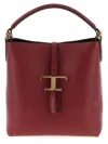 Tod's Maroon T Timeless Mini Bucket Bag