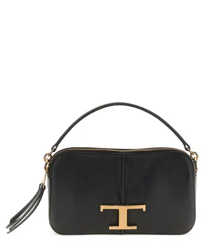 Tod's T Timeless Handbag In Black