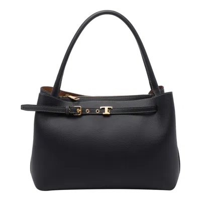 Tod's Handbag In Leather Small In Black