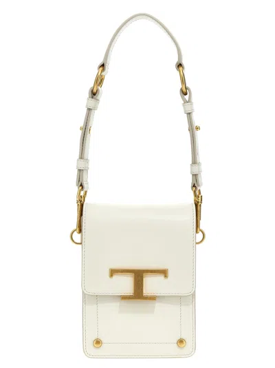 Tod's T Timeless Smartphone Shoulder Strap In White
