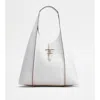 Tod's T Timeless Hobo Bag In Leather Large In White