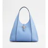 Tod's T Timeless Hobo Bag In Leather Medium In Blue