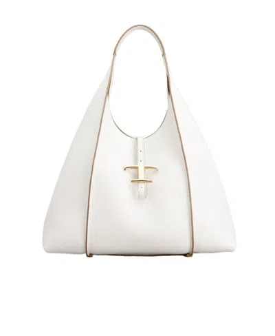 Tod's T Timeless Hobo Bag In White