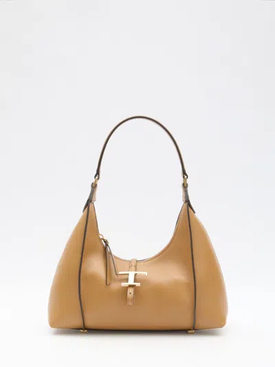 Tod's T Timeless Hobo Small Bag In Brown