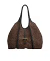 Tod's T Timeless Large Raffia Shoulder Bag