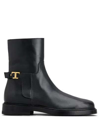 TOD'S T TIMELESS LEATHER ANKLE BOOTS