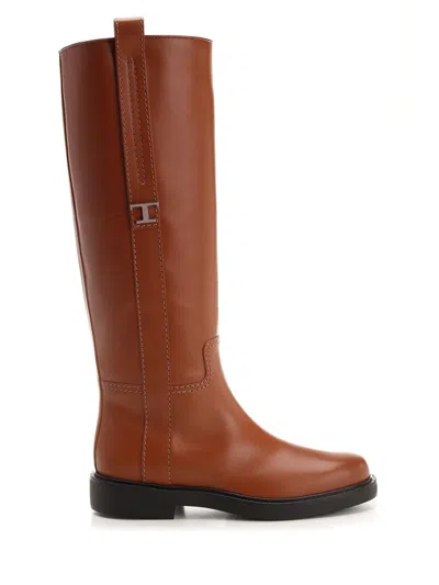 TOD'S T TIMELESS LEATHER BOOTS