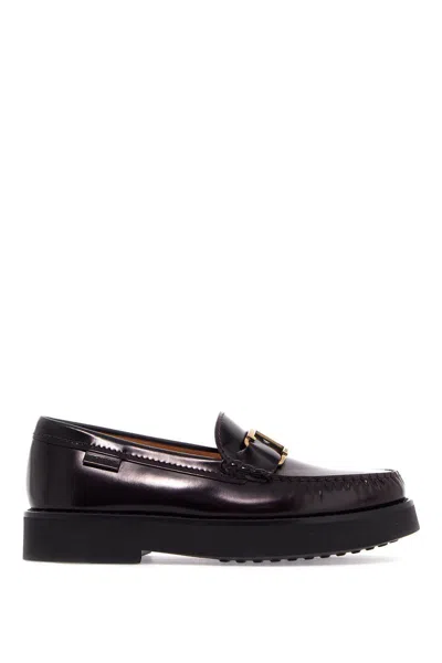 Tod's T Timeless Loafer In Leather In Red