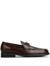 Tod's T Timeless Leather Loafers In Red