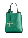 Tod's T Timeless Leather Mini Bag In Green
