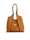 Tod's Timeless Shopping Bag In Leather Medium In Brown