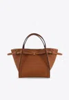 Tod's Hammered Leather Tote Bag Medium Size In Brown