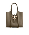 Tod's T Timeless Leather Tote Bag In Brown