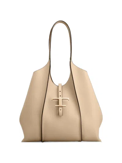 Tod's T Timeless Leather Tote Bag In Pink