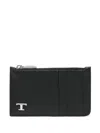 Tod's Credit Card Holder In Leather In Black