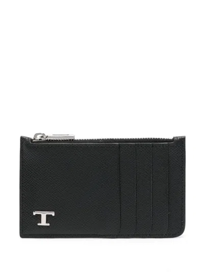 Tod's T Timeless-logo Card Holder In Black