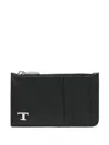 Tod's Credit Card Holder In Leather In Black