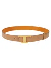 Tod's T-timeless Logo Plaque Reversible Belt In Kenya
