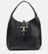 Tod's T Timeless Medium Leather Shoulder Bag In Schwarz