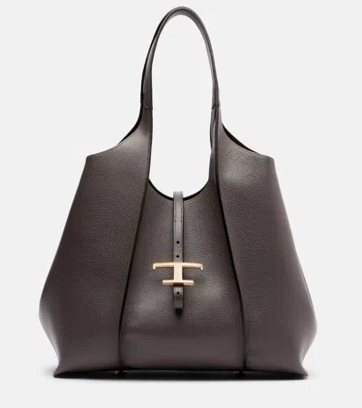 Tod's T Timeless Medium Leather Tote Bag