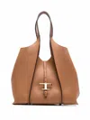 Tod's Tote Bag Leather Double Handles In Brown