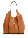 Tod's T Timeless Medium Shopping Bag In Brown