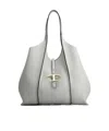 Tod's T Timeless Medium Shopping Bag In Gray