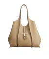 Tod's T Timeless Medium Tote Bag In Nude