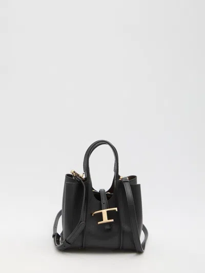 Tod's T Timeless Micro Shopping Bag In Black