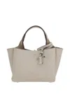 Tod's Shoulder Bag With Detachable Strap And Top Handles In Gray