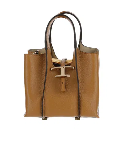 Tod's T Timeless Mini Bag In Brown