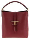 Tod's T Timeless Mini Bucket Bag In Red