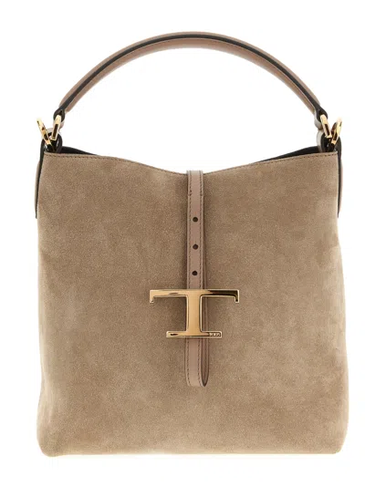 TOD'S T TIMELESS MINI BUCKET BAG