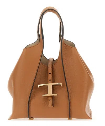 Tod's T Timeless Mini Handbag In Brown