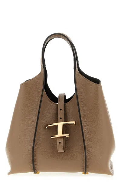 Tod's 't Timeless' Mini Handbag In Sand