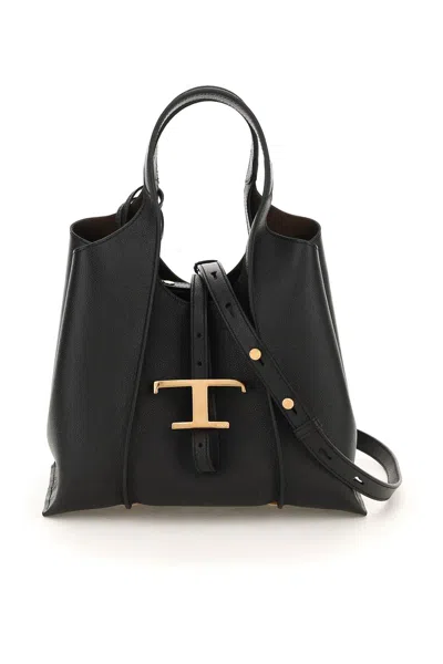 Tod's T Timeless Shopping Bag In Nero (black)