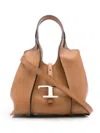 Tod's T Timeless Micro Leather Tote Bag In Brown