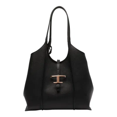 Tod's T-timeless Mini Shopping Bag In Black
