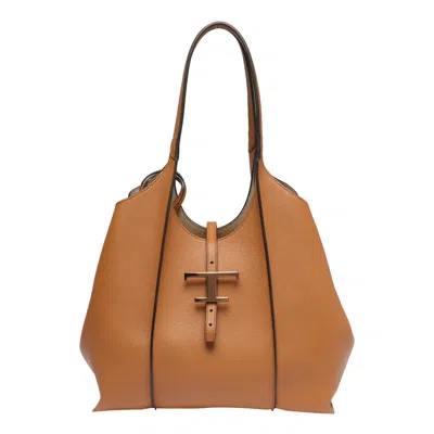 Tod's Tods T-timeless Mini Shopping Bag In Brown