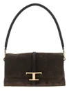 Tod's Mini T Timeless Suede Shoulder Bag In Brown