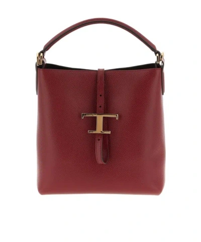 Tod's 't Timeless' Mini Shoulder Bag In Red