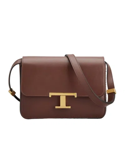 Tod's T Timeless Mini Shoulder Bag In Red