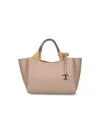 Tod's T-timeless Mini Tote Bag In Sand