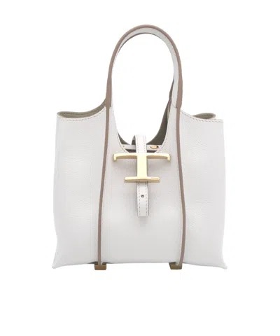 Tod's T Timeless Miniature Shoulder Bag In White